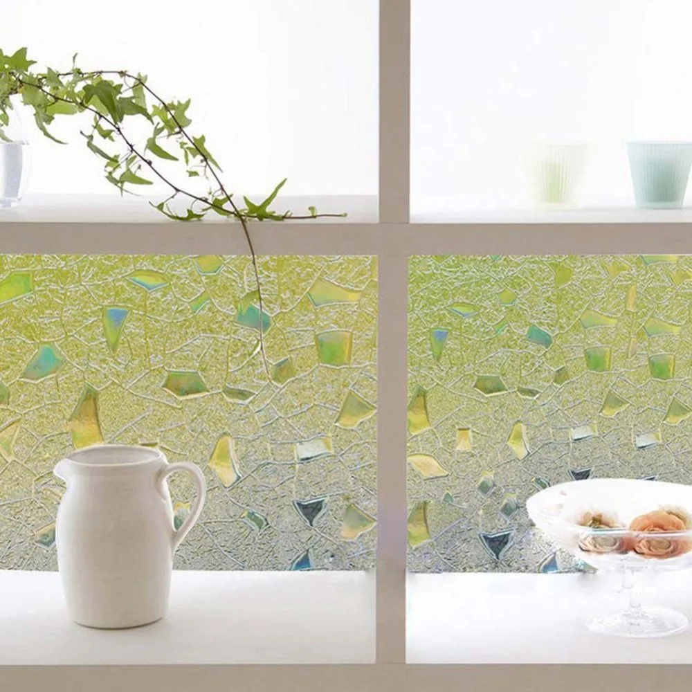 Современная нестандартная стильная липкая оконная стеклянная пленка 45*200 см ПВХ