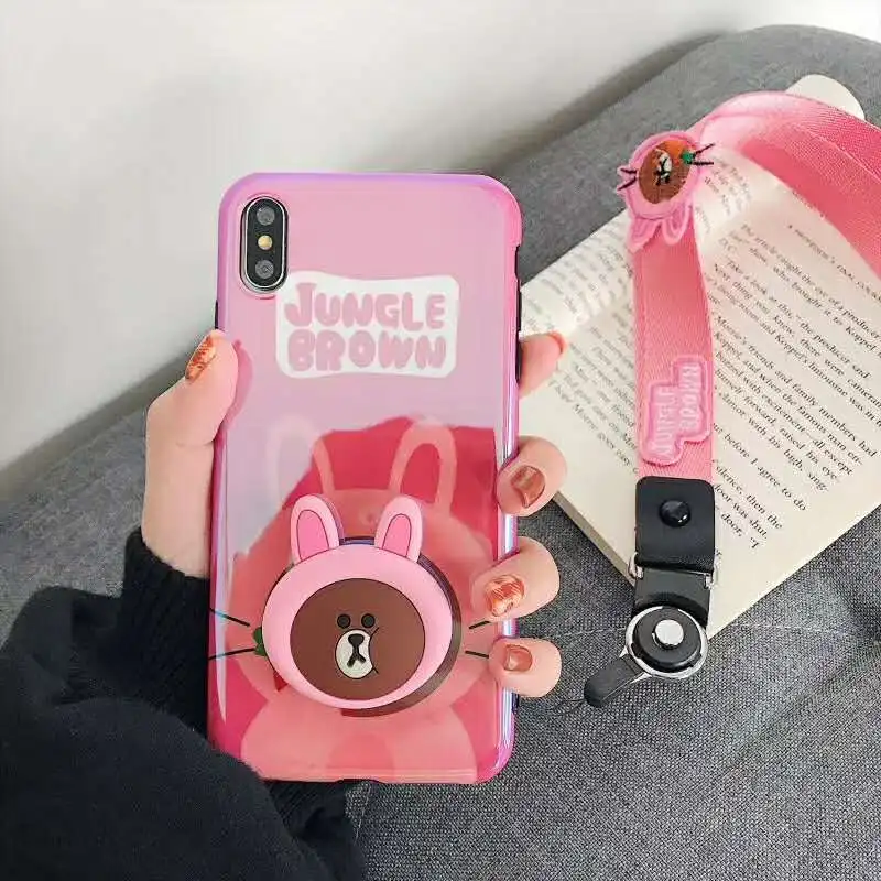 Чехол для мобильного телефона HOKEJ TPU porcelain blue, мультяшный дизайн для iPhone 6 7 8 XS XR XS Max с функцией поддержки мультфильма