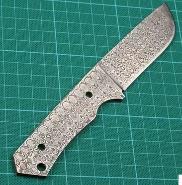 440C& 1095 кованая Дамасская сталь нож лезвия заготовки острый фиксированный охотничий нож кемпинг нож 58HRC - Цвет: Blade