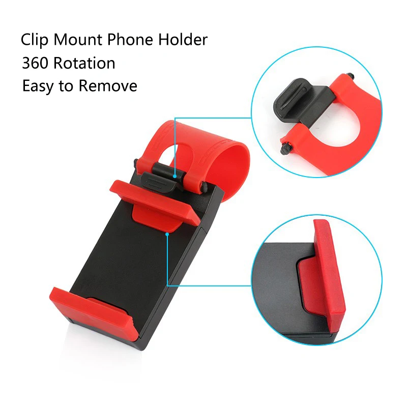 Car Phone Holder Steering Wheel Clip Socket For Lada Granta Vaz Kalina Priora Niva Samara 2 2110 Largus 2109 2107 2106 2114 2112 |