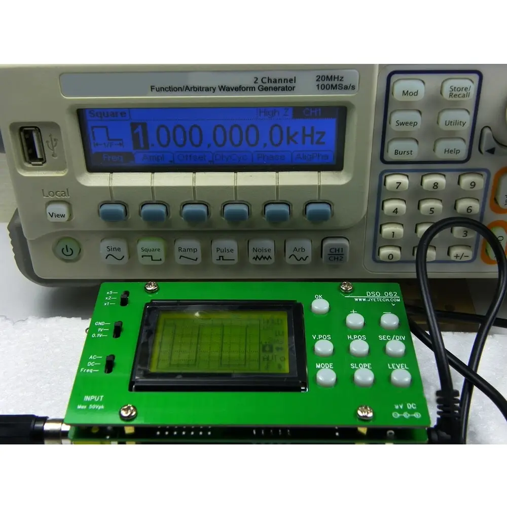 Электронный мини ЖК-цифровой осциллограф DIY Kit DSO062 1 м Banwidth 2Msps частота дискретизации в реальном времени осциллограф