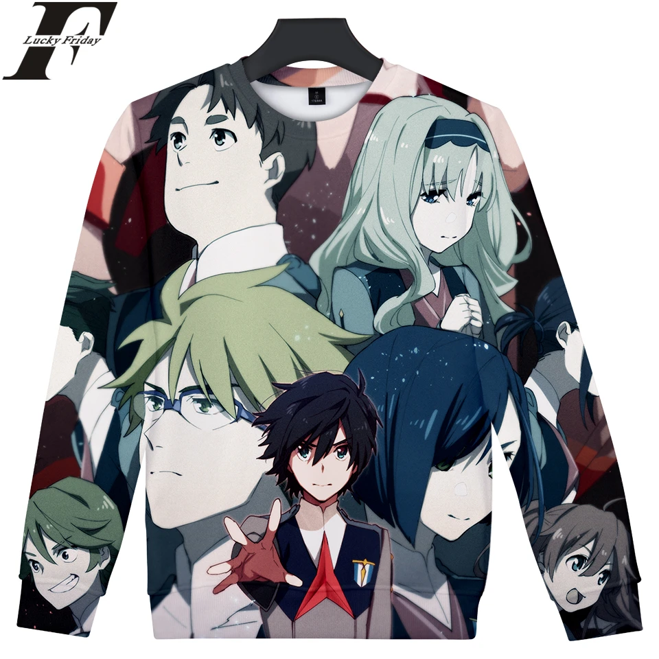 LUCKYFRIDAYF 2018 Darling In The Franxx 3D хлопковая толстовка с капюшоном аниме монолитная