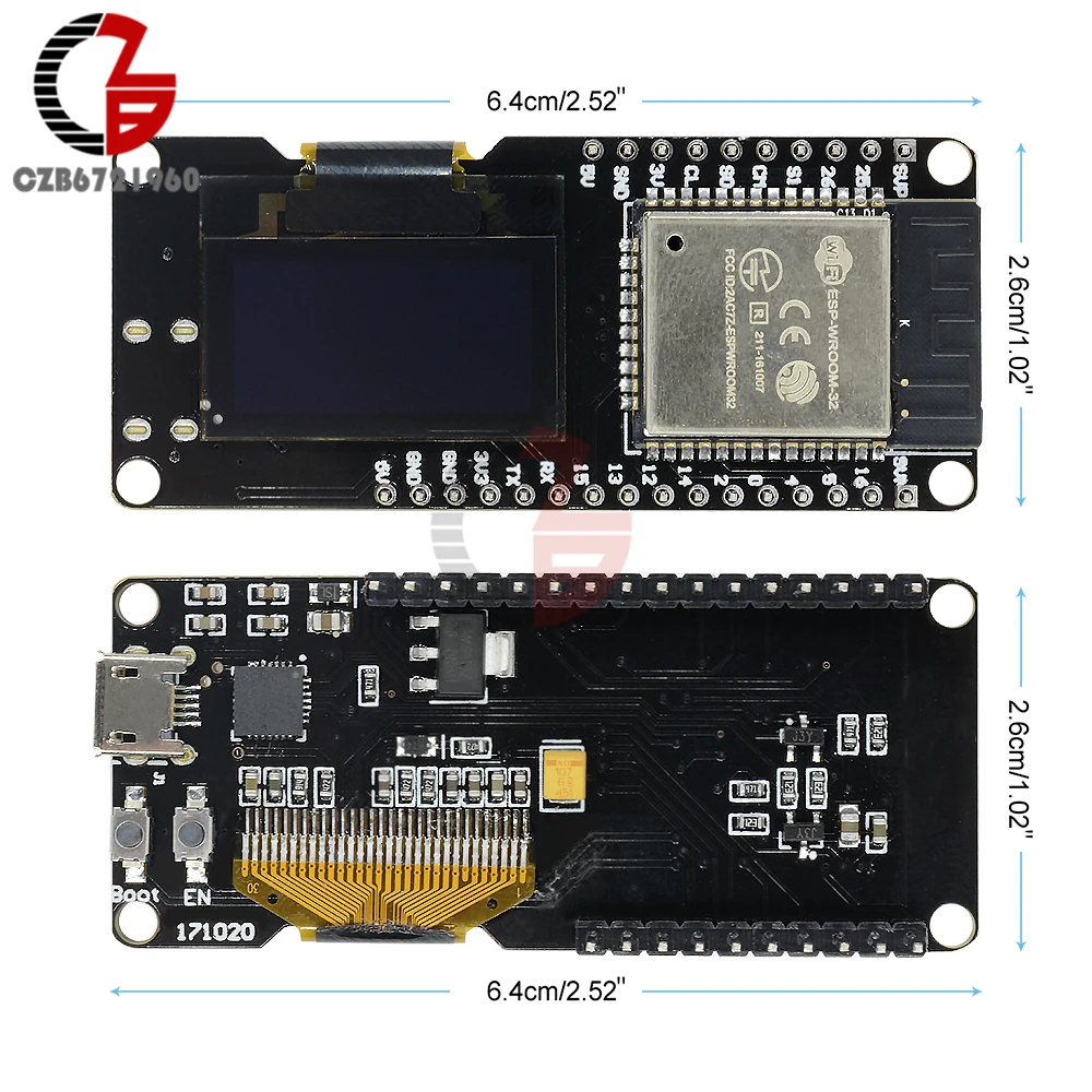 0 96 дюймов O светодиодный ESP32 ESP 32 беспроводной Wifi Bluetooth модуль ''светодиодный