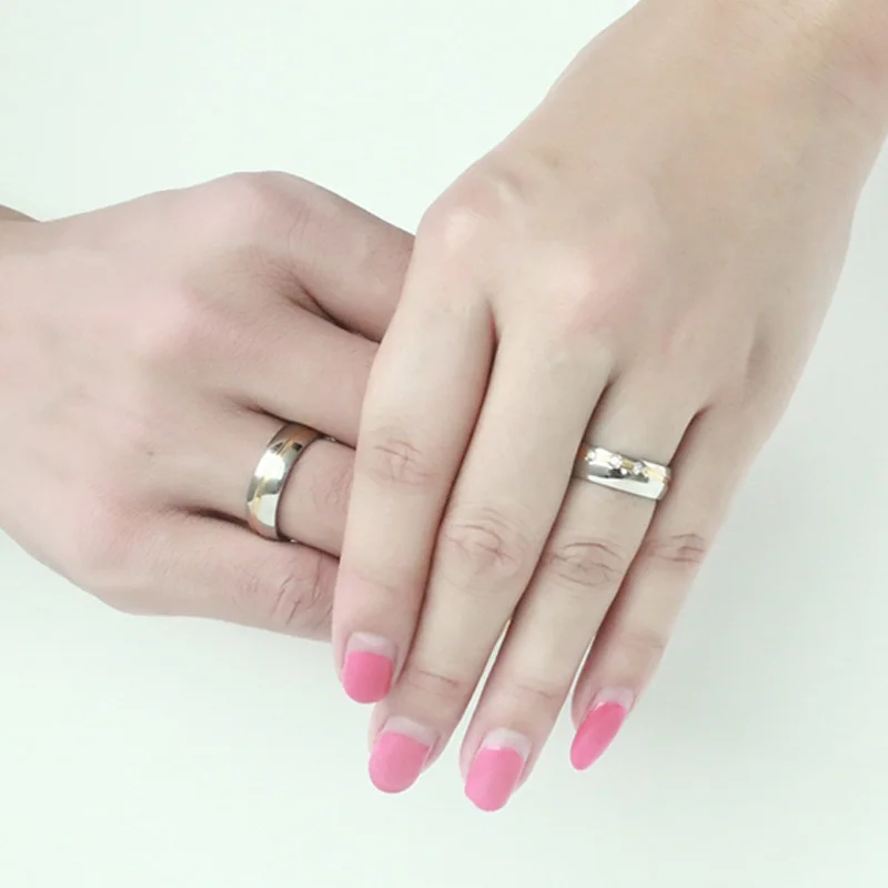 Vnox Свадебные Кольца для Для женщин/Для мужчин 316L Нержавеющая сталь украшения 1 шт.