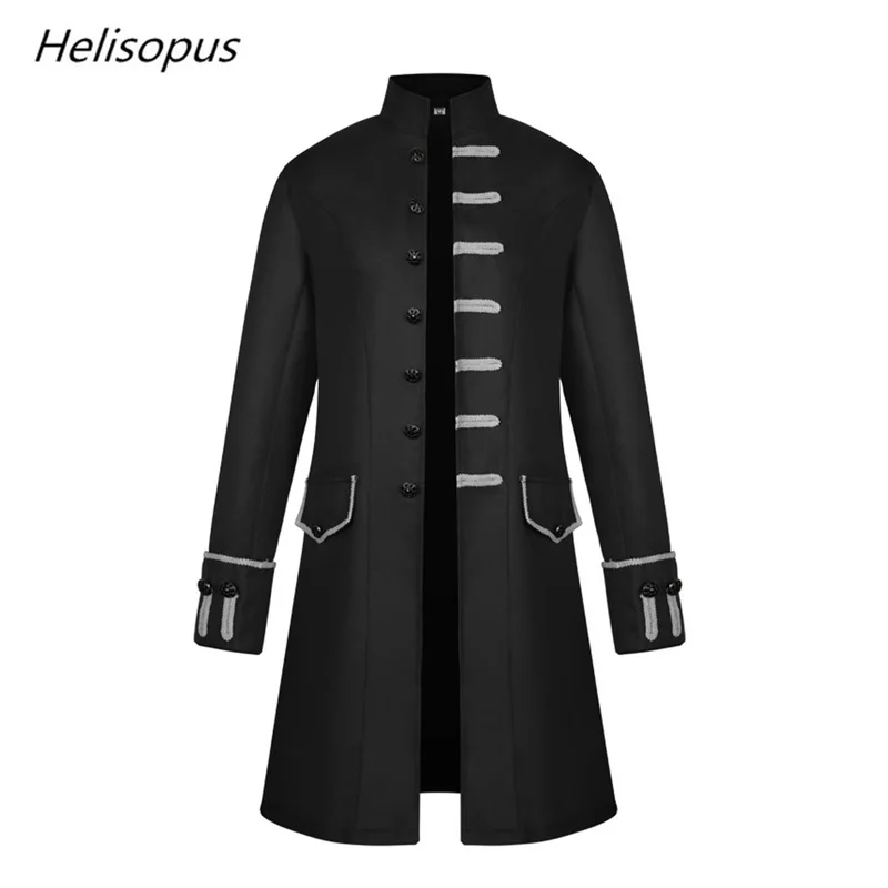 Helisopus модная Новая мужская куртка Готическая длинная в стиле стимпанк Паровая