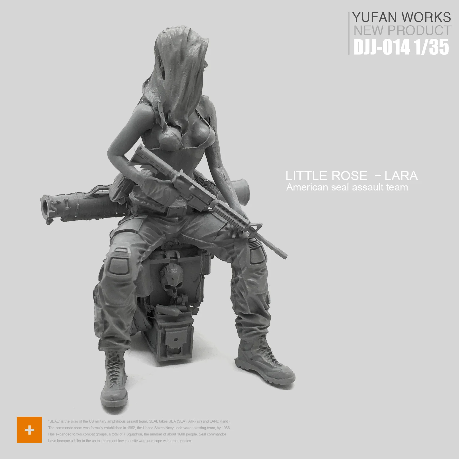 Yufan модель 1/35 женский солдат печать команда Роза Лаура Смола Модель комплект Djj-14