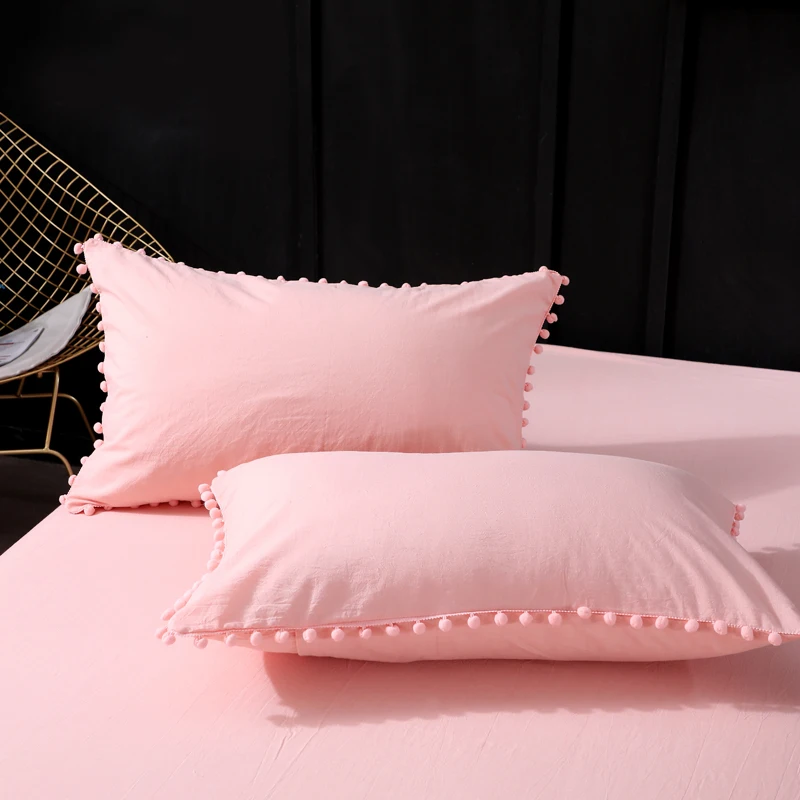 2 шт. однотонная хлопковая наволочка для дома отеля постельные принадлежности