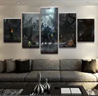 Модульная рамка Печать холст настенная живопись популярная 5 панель DOTA 2 Roshan изображение создания для гостиной Декор игра плакат