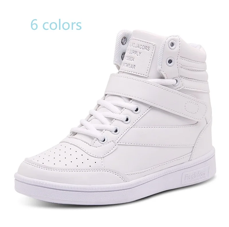 Кроссовки женские из экокожи повседневная обувь на платформе эспадрильи скрытые