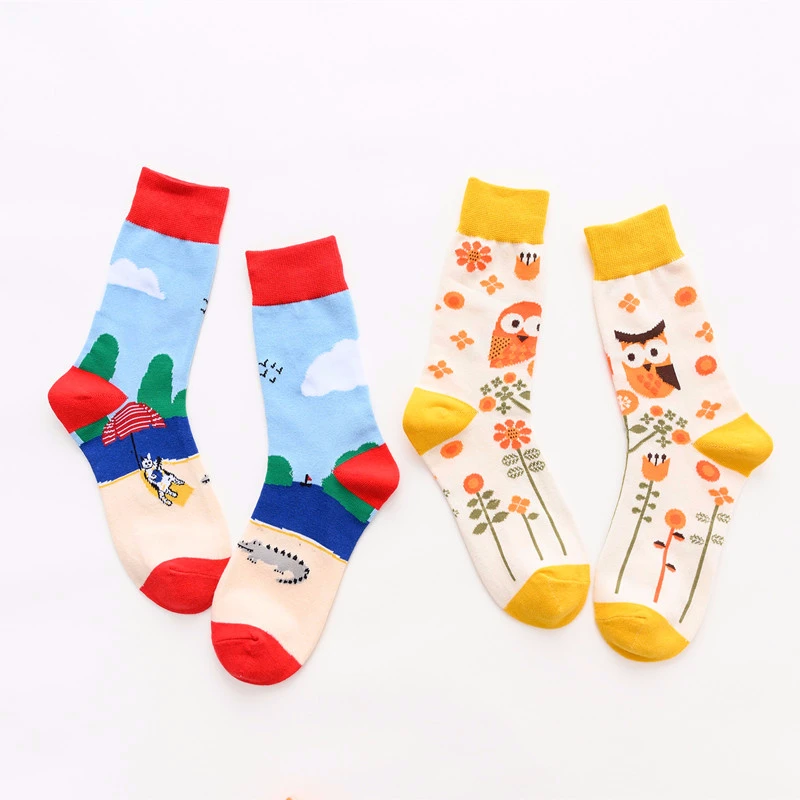 SP & CITY/женские Носки с рисунком героев из мультфильма угол забавные короткие