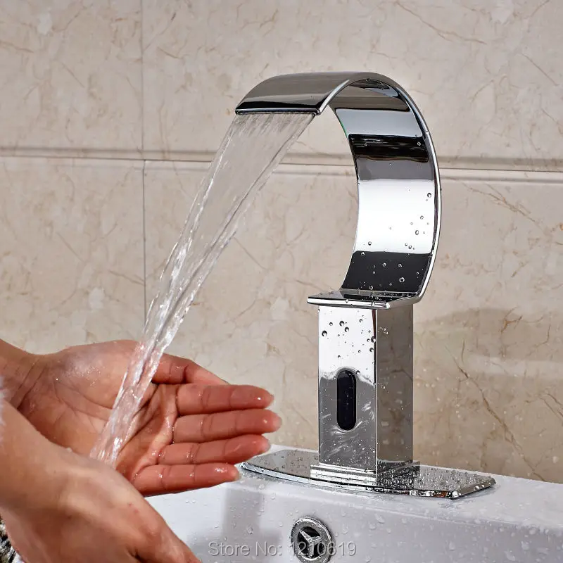 Uythner Недавно хромированная отделка автоматический датчик для ванной комнаты