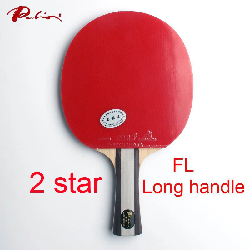 FL long handle Palio 2 звезды настольный теннис ракетка гладкая ракетка для пинг-понга быстрая атака с петлей ракетка спорт - Цвет: FL long handle