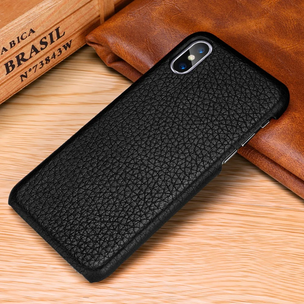Роскошный чехол из натуральной кожи с узором Личи для iPhone XS Max, тонкий чехол для телефона, чехол s для iPhone 11 Pro XS XR 7 8 Funda