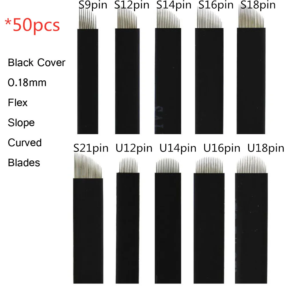 

Copiel 0.18mm Lamina Tebori Flex Microblading 12 14 16 18 U shape Tattoo needles for Permanente makeup Eyebrow Blades Manual pen