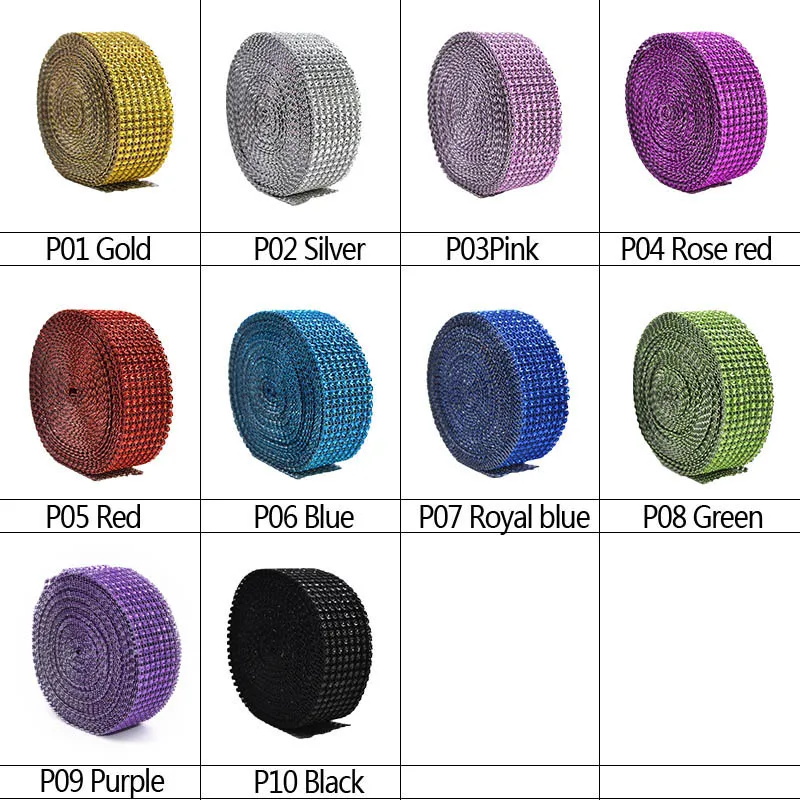 2 ярда 4 см блестящая Алмазная сетка в рулоне обмотка для торта лента из хрусталя