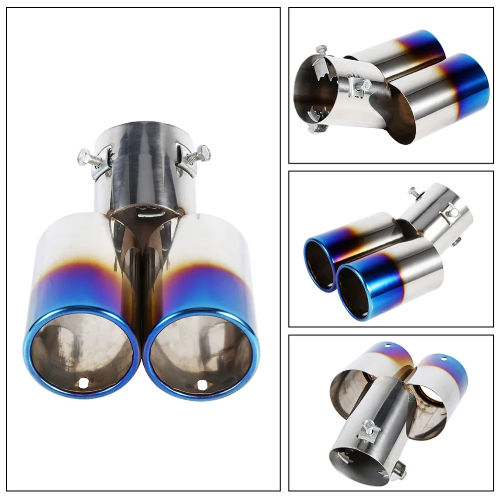 1 шт. универсальный автомобильный глушитель наконечник из нержавеющей стали отделка для труб