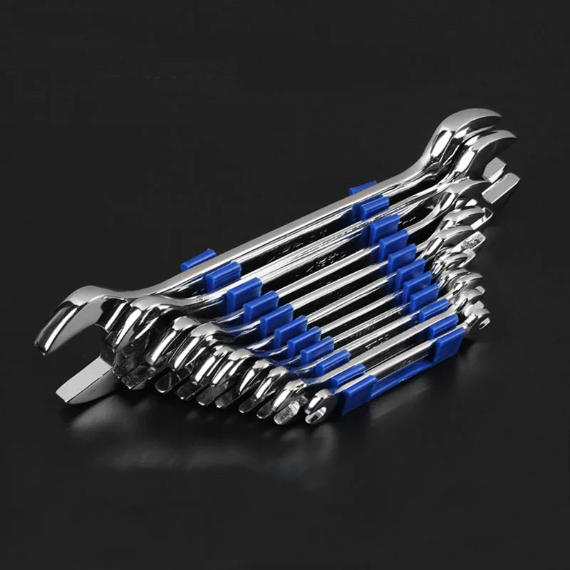 Метрический гаечный ключ с двойным открытым концом хром-ванадиевый 10 шт. |