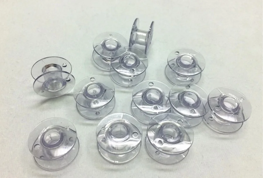 A 12 plastic bobbins Simthread SA156 предварительно обмотанные шпульки нитки для Brother Innov-Is CS Швейные машины как нижняя нить белый черный или цвета - Цвет: A 12 plastic bobbins