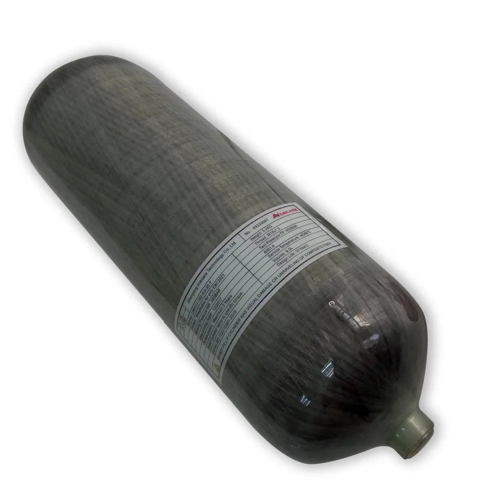 

Пейнтбольное оборудование AC1090, композитный цилиндр из углеродного волокна/воздушная бутылка/газовая бутылка CO2, высокое давление для пневм...