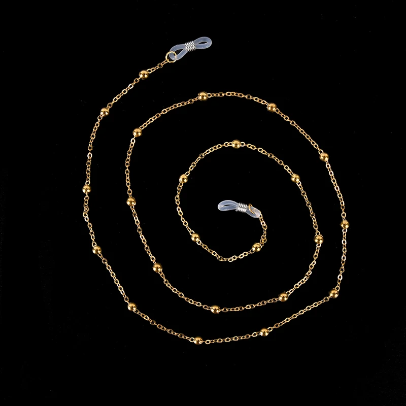 Золотые серебристые металлические стеклянные es цепи для очков цепочки бисерные