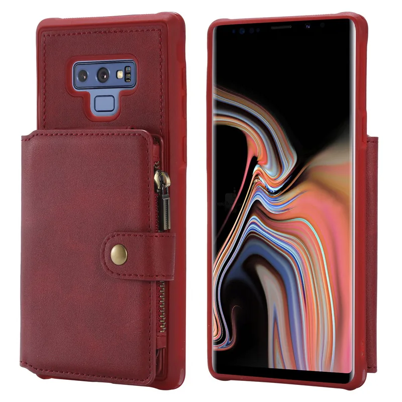 Coque чехол для samsung Galaxy S8 S9 S10 плюс карты на молнии чехол-портмоне с откидной крышкой и функцией подставки для samsung Galaxy S10E Note 9 Note 8 чехол