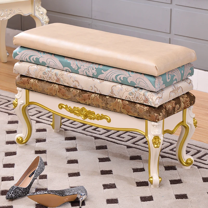 Европейский стиль обуви Скамья гардероб роскошный диван с тканевой обивкой