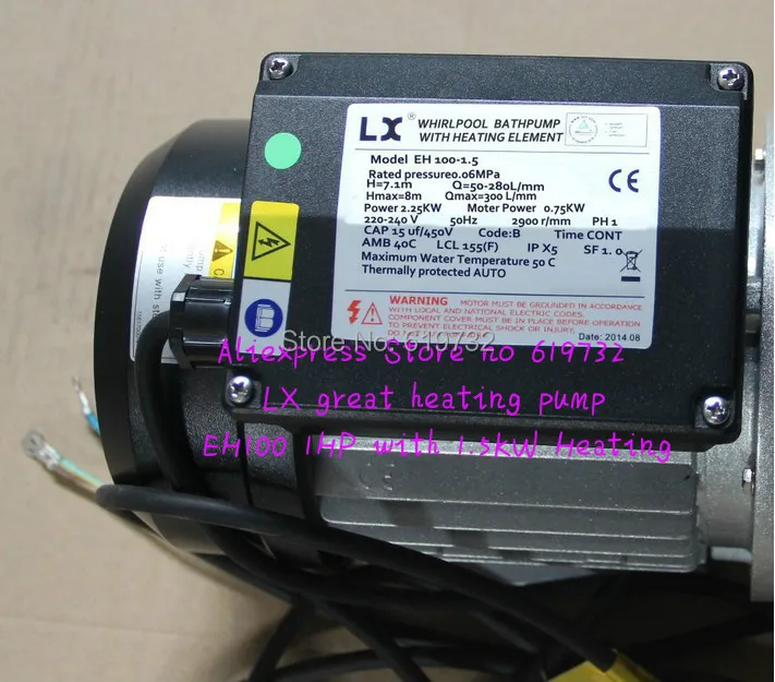 LX EH100 1HP (0.75KW) тепловой насос EH 100 с 1.5KW нагреватель для горячей ванне бассейны ванны