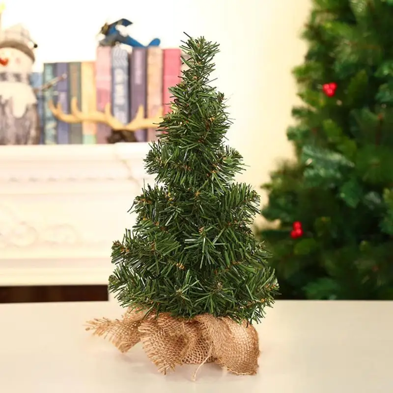 DIY Мини Рождественская елка, маленькие сосновые деревья, помещенные на рабочий стол, Декор, Рождественское украшение, подарки для детей, FES6804
