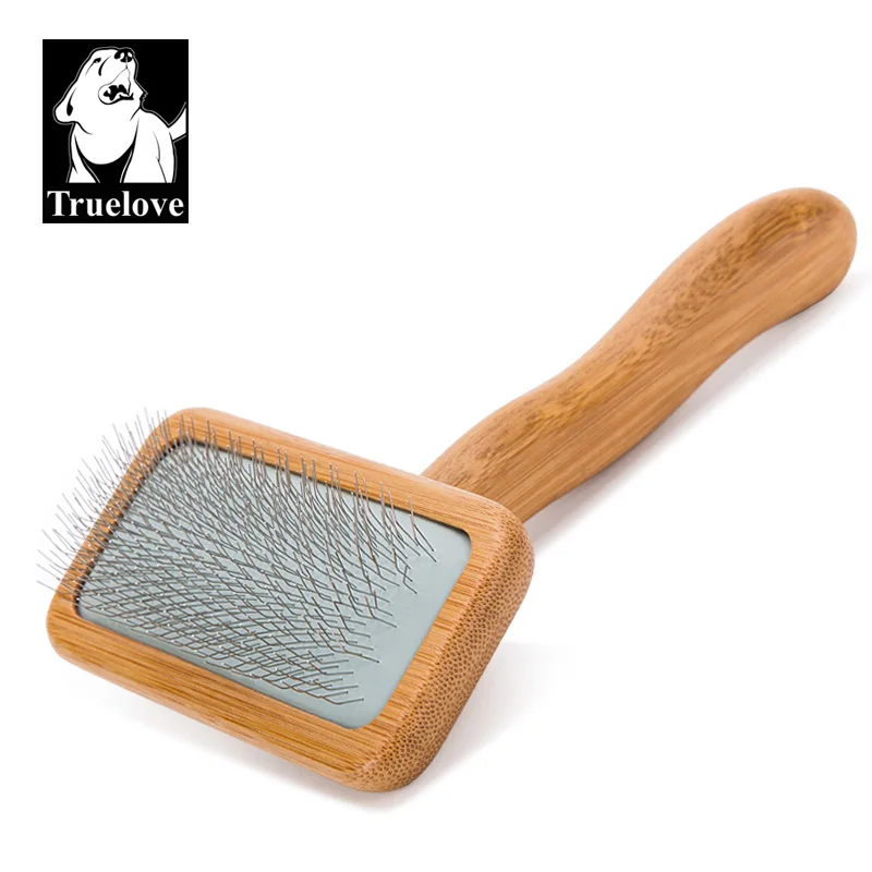 Original bamboo Truelove Pet квадратная голова гребень изогнутой формы из нержавеющей стали аксессуары для собак и кошек для безопасного ухода за лошадьми TLK20131 - Цвет: Original bamboo