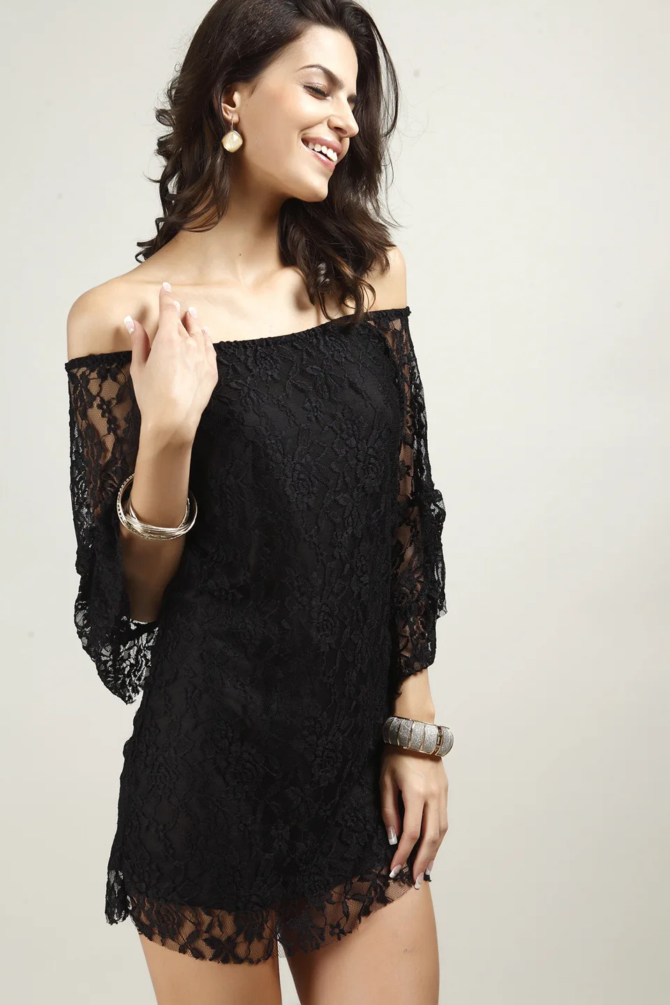 Для женщин мода лето с плеча slah Средства ухода за кожей Шеи пятого рукавом