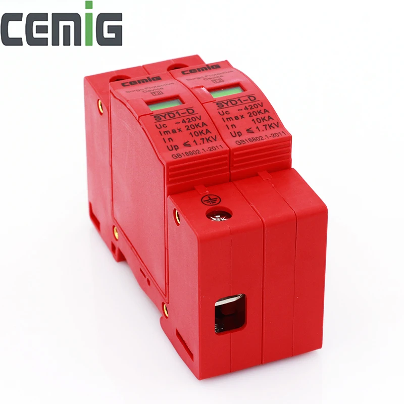 Переменного тока сетевой фильтр СПД 1P + N 20KA AC420V дом Стабилизатор напряжения с