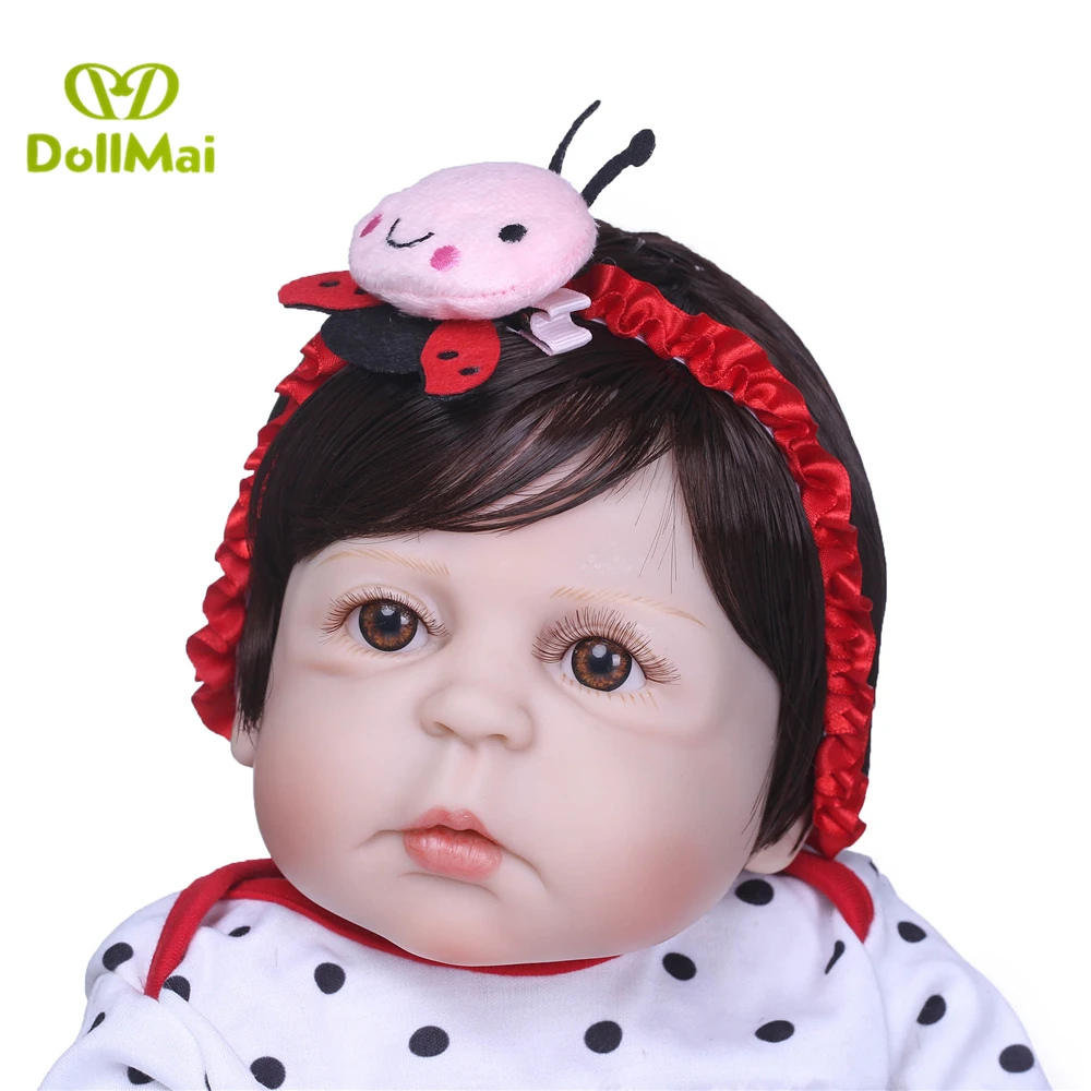 Полный силиконовые куклы для новорожденных и малышей 22 &quot57 см реального babydoll