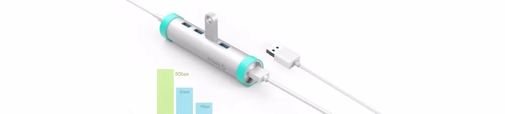 ORICO USB C концентратор 4 порта USB3.0 концентратор Расширенный Тип C концентратор с кабелем типа C и кабелем типа A для Mac/Windows/Linux
