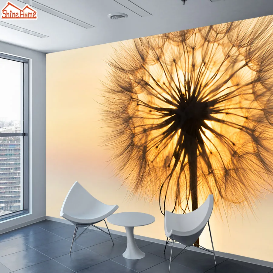 3d цветочное фото настенная бумага фрески для гостиной домашний декор Одуванчик