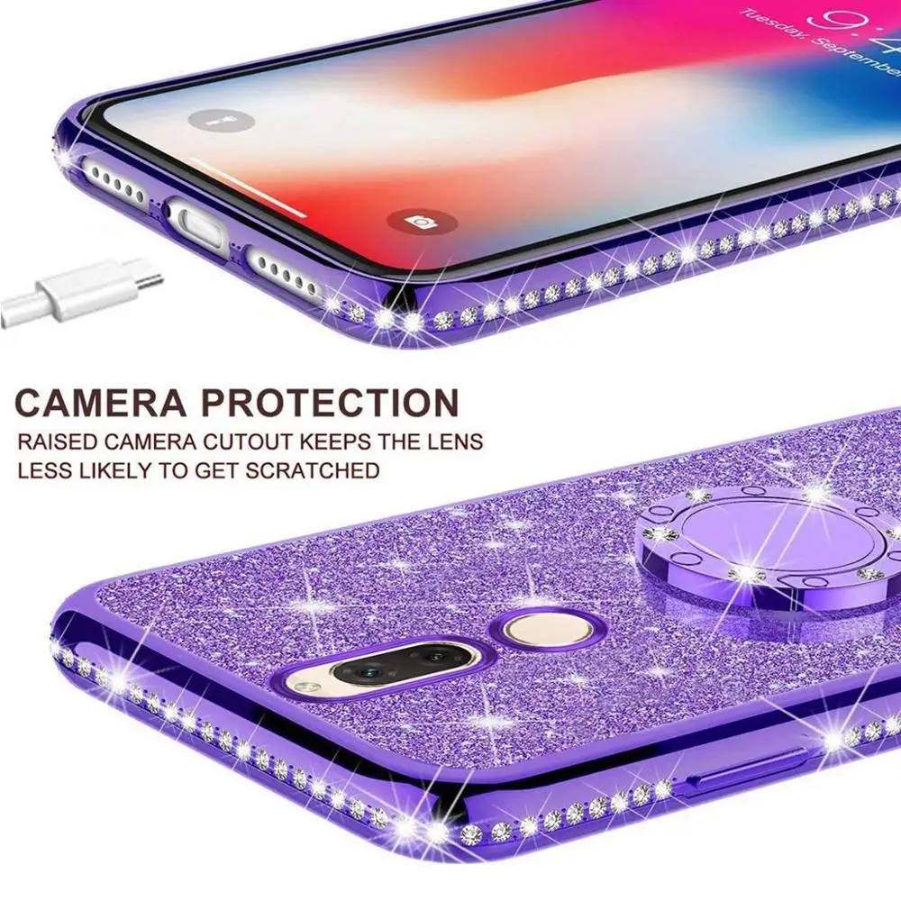 Алмазный чехол для OPPO RENO Z 10x zoom F11 F9 F7 F5 Pro чехол для OPPO Realme 3 2 Pro X Lite C2 C1 A1K блестящий чехол-подставка с кольцом