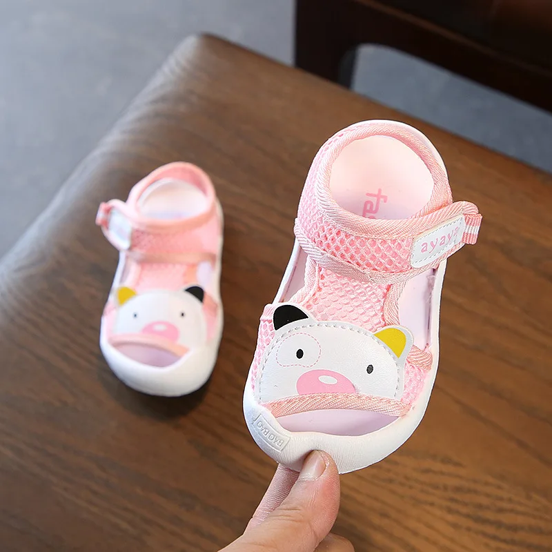 2019 summer non-slip infant sneakers newborn sandals first walk soft baby sports shoes breathable boys and girls beach |