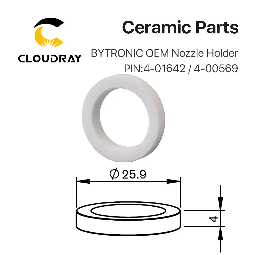 Cloudray OEM bytronic лазерный Керамика 4-01642 D25.9 H4 держатель насадок для волоконного лазерного резального насадки для душа