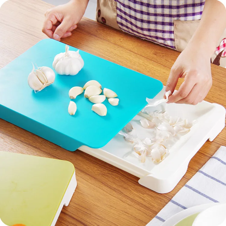 1PC Multi-function Creative 2 in 1 Drawer Receiver Plastic Fruits Vegetables Kitchen Tools Cutting Board Chopping Block KX 009 | Дом и сад