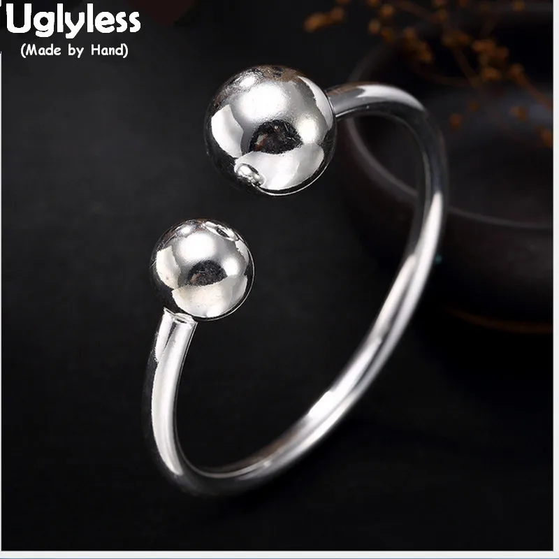 Изящные Ювелирные изделия Uglyless S из серебра 925 пробы массивные Большие шарики
