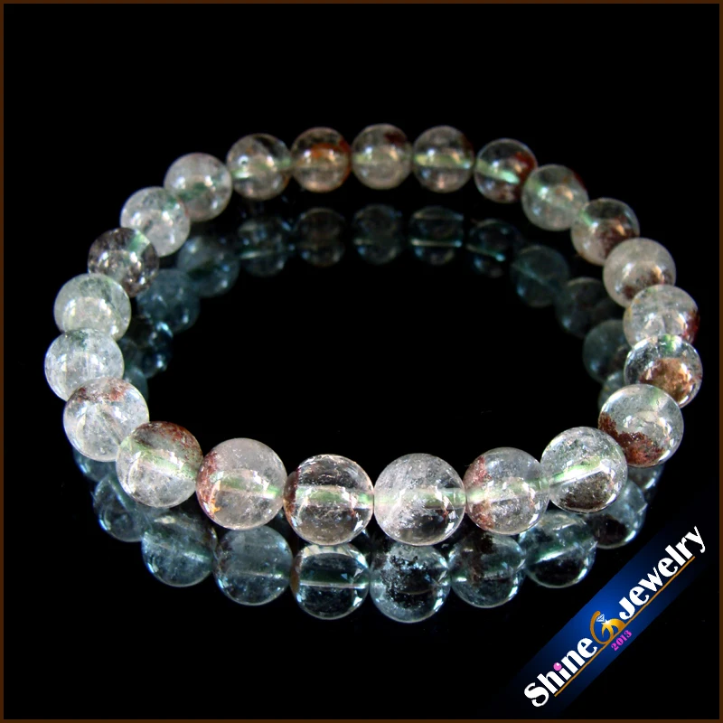 Оптовая продажа 1 шт. 8 мм натуральный круглый растягивающийся браслет с бусинами