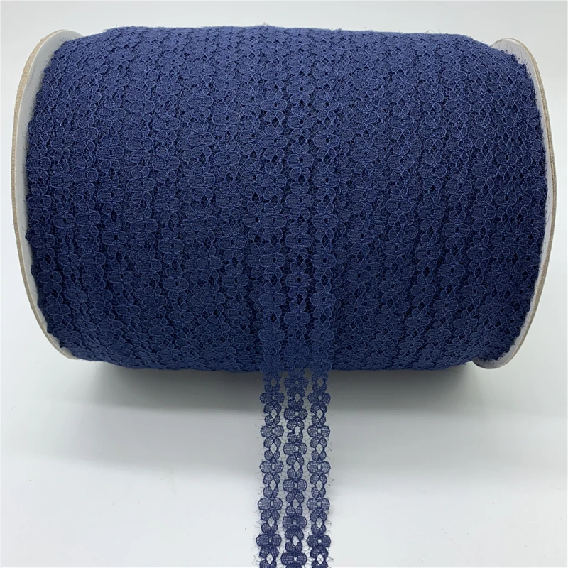 Navy Blue 5 ярдов 25 мм кружевная лента ручной работы вышитая кружевная отделка Лента ручной работы кружевные украшения DIY швейная ткань французская кружевная ткань - Цвет: Navy Blue