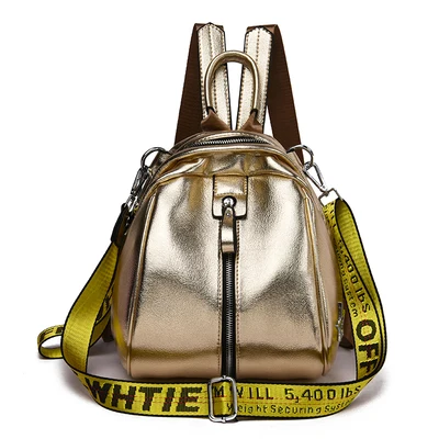 Gold Многофункциональный женский рюкзак, женский рюкзак, маленький Mochila Feminina, модные рюкзаки для девочек-подростков, Сумки Sac A Dos - Цвет: Gold