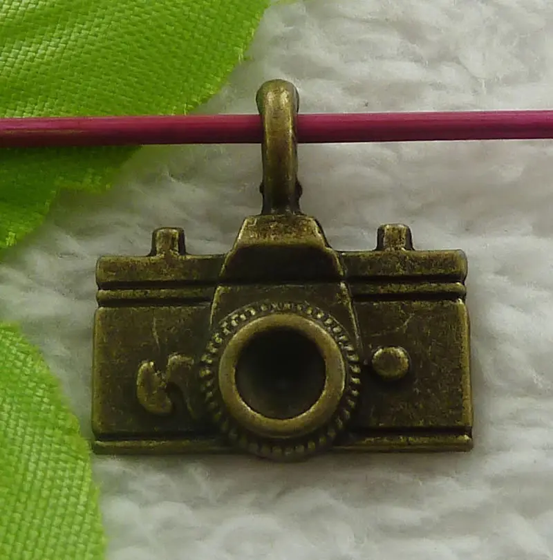 80 шт. античные бронзовые подвески для камеры 22x21 мм #2287|camera charm|charm charmantique bronze charms |