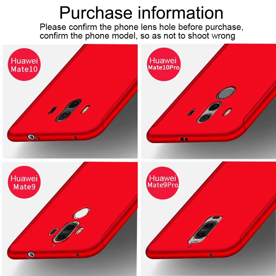 Crouch 360 Degree Full Protective Phone Cases For Huawei P20 Lite Case Hard Cover P9 P10 Mate 10 Coque |