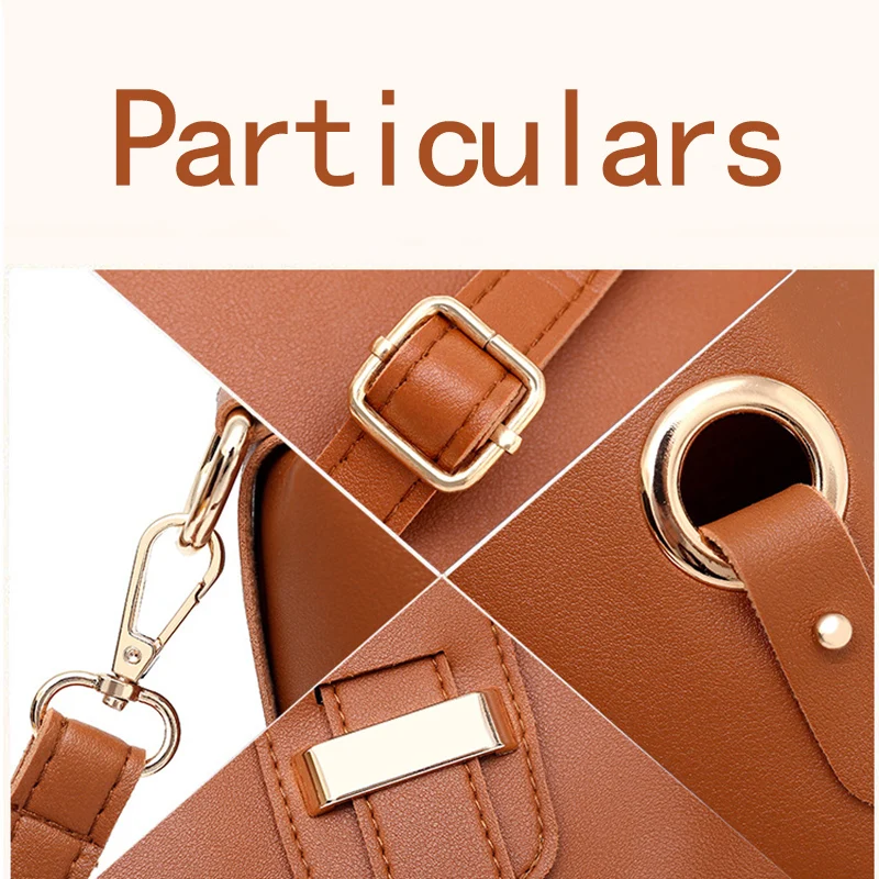 Вместительная простая сумка мессенджер и модная на одно плечо комплект из трех