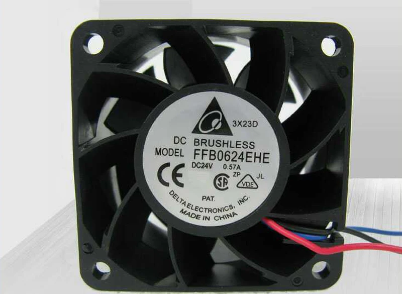 Delta FFB0624EHE 6038 60 мм 6 см DC 24V 0.57A Инверторные вентиляторы охлаждения сервера осевой