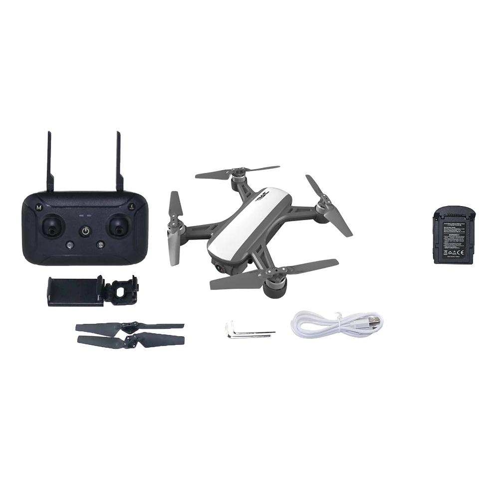 White-1Battery JJRC X9 Профессиональные с GPS бесщеточный Радиоуправляемый Дрон с 5G WiFi FPV 1080P HD камера Следуйте за мной селфи дистанционное управление Дрон вертолеты - Цвет: White-1Battery