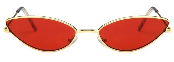 gold red Женские солнцезащитные очки, Роскошные, кошачий глаз, фирменный дизайн, металлическая оправа, новинка, золото, красный цвет, Ретро стиль, кошачий глаз, модные солнцезащитные очки, женские очки - Цвет линз: gold red