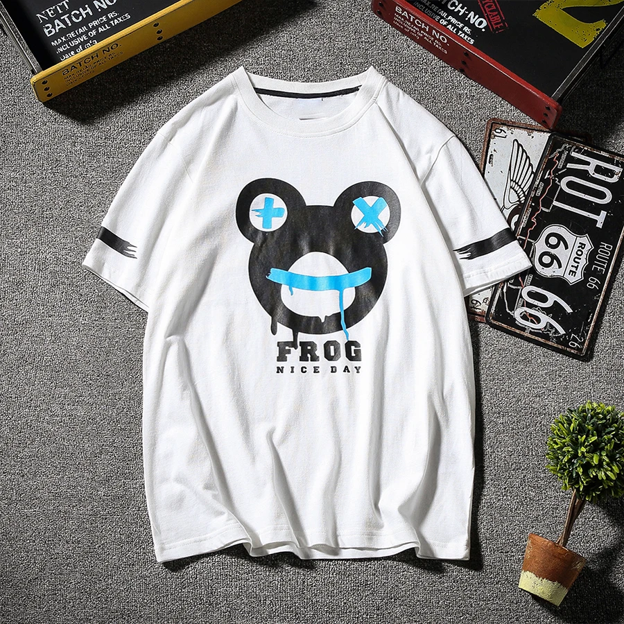 Мужская хлопковая футболка в стиле хип хоп Homme забавная повседневная короткая с