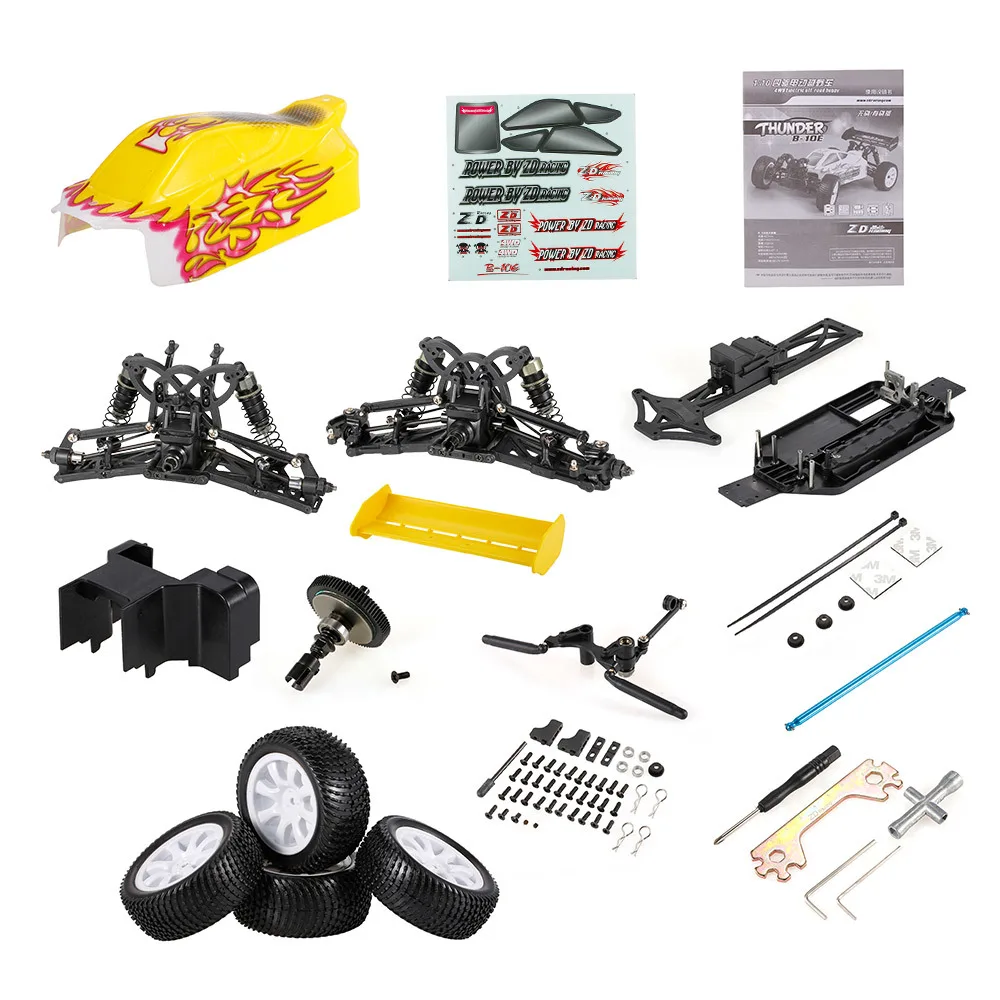 Для ZD Racing 9101 Thunder B-10E 4WD 1/10 масштабный Электрический внедорожный Багги автомобильный каркас подвеска комплект шин RC части автомобиля DIY игрушки